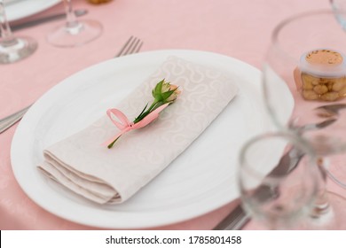 Beautiful decoration set for wedding party. Design by flower, variety luxury glass and candle. Selective focus. gorgeous wedding chair and table setting for fine dining