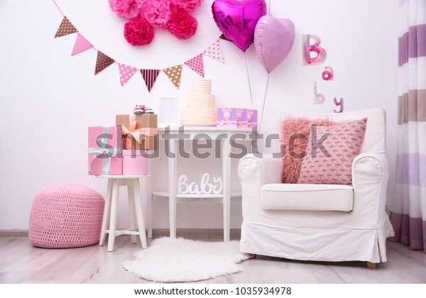 Beautiful Decorations Baby Shower Party Room Stock Photo Edit Now