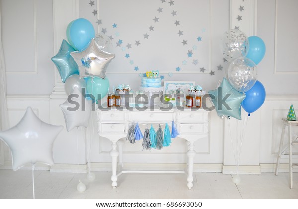 Beautiful Decorations Holiday Party Birthday Party Stock