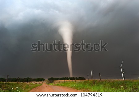 Beautiful defined tornado in American Plains