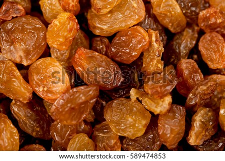 Beautiful delicious raisins in large quantities. Close-up