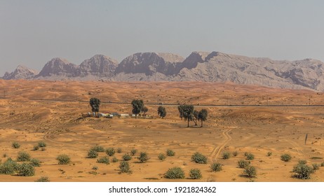 The beautiful desert around Mleiha and Fossil Rock, Sharjah, UAE