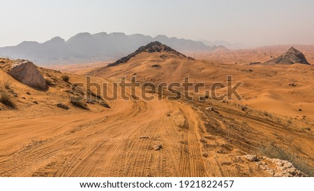 The beautiful desert around Mleiha and Fossil Rock, Sharjah, UAE