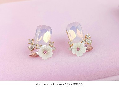 Beautiful Design of Jewelry Fashion Accessories for Women and lady Shiny crystal or diamond - Shutterstock ID 1527709775
