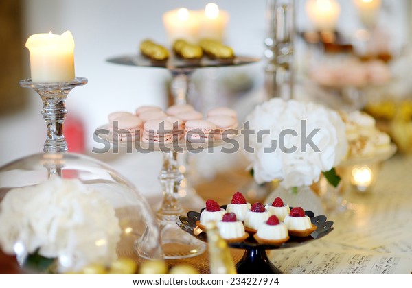 Beautiful Desserts Sweets Candy Table Wedding Royalty Free Stock