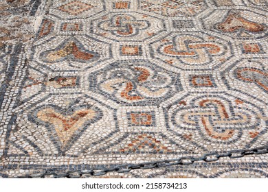 Beautiful Details Mosaic On Floor Greek Stock Photo 2158734213 ...