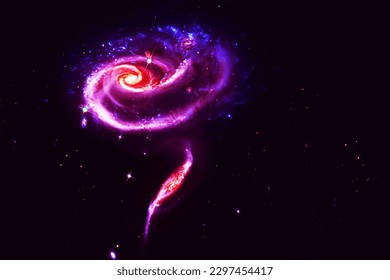 A beautiful distant galaxy. Elements of this image furnished NASA. High quality photo