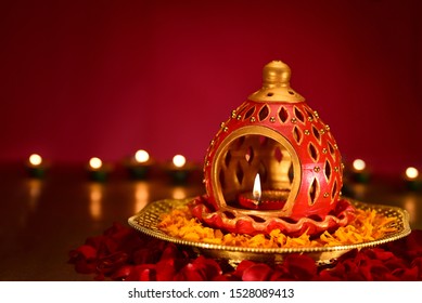 Beautiful diwali diya Background for Indian festival diwali celebration, Diwali lamp