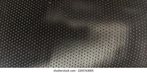 Beautiful Dotted Leather Seat Cover With Gradient Of Black Colour