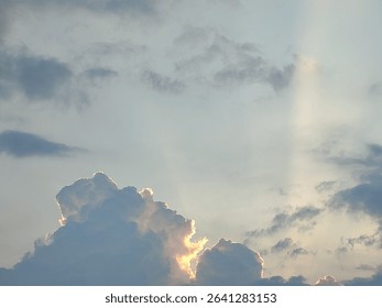 Beautiful Dramatic Cloudy Sky at Sunset – Nature Background for Weather