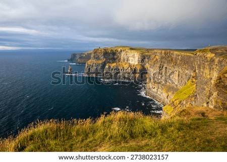 Beautiful dramatic massive Cliffs of Moher in Ireland 