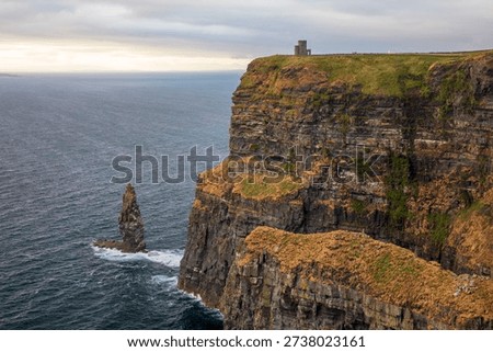 Beautiful dramatic massive Cliffs of Moher in Ireland 