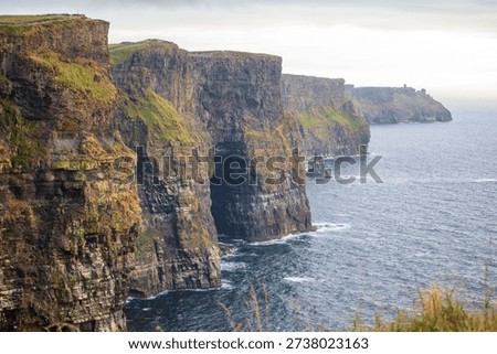 Beautiful dramatic massive Cliffs of Moher in Ireland 