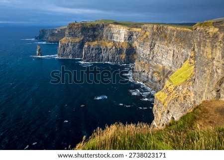 Beautiful dramatic massive Cliffs of Moher in Ireland 