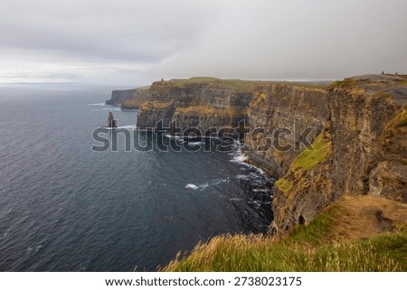 Beautiful dramatic massive Cliffs of Moher in Ireland 