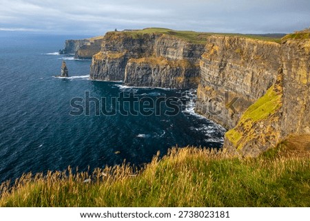 Beautiful dramatic massive Cliffs of Moher in Ireland 