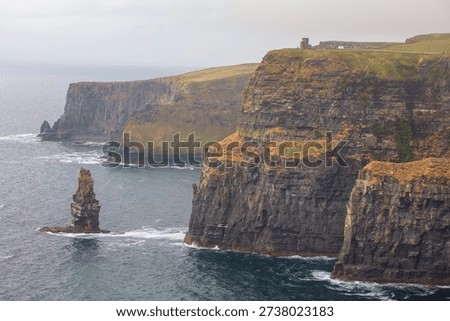 Beautiful dramatic massive Cliffs of Moher in Ireland 