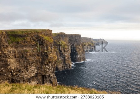 Beautiful dramatic massive Cliffs of Moher in Ireland 