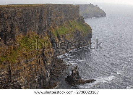 Beautiful dramatic massive Cliffs of Moher in Ireland 