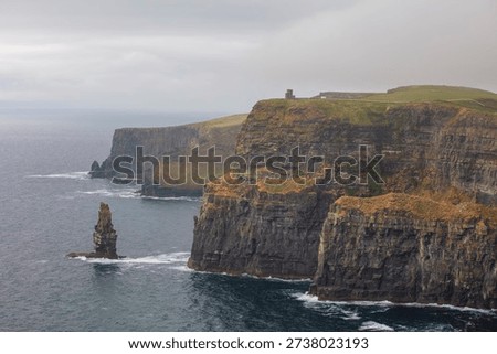 Beautiful dramatic massive Cliffs of Moher in Ireland 