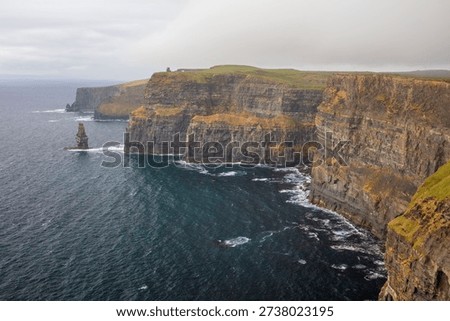 Beautiful dramatic massive Cliffs of Moher in Ireland 