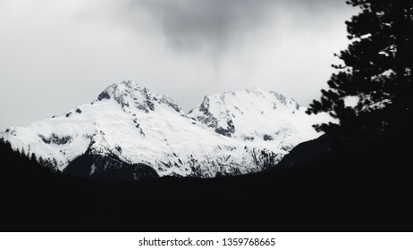 Beautiful and dramatic mountain peak
