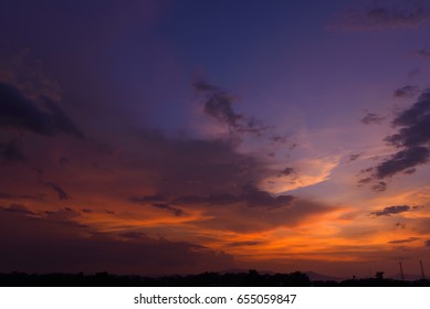 Beautiful dramatic natural sunset twilight sky at dusk,abstract evening view background. - Shutterstock ID 655059847
