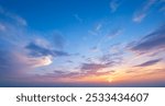 Beautiful dramatic scenic sunset sky background