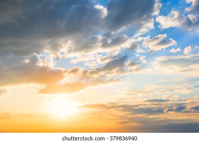 Beautiful Dramatic Sunset Background Stock Photo 379836940 | Shutterstock