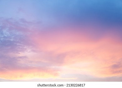 Beautiful dramtic cloudy sky sunset background under sea water With yellow red colors