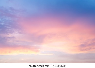 Beautiful dramtic cloudy sky sunset background under sea water With yellow red colors