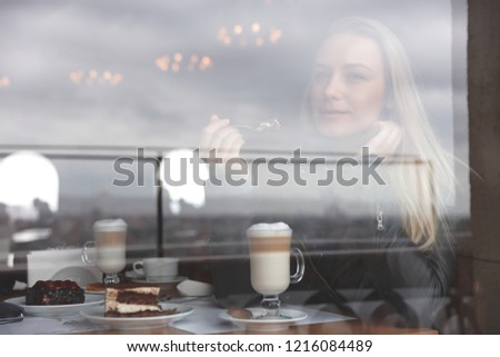 Similar – Image, Stock Photo sisters reflection