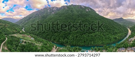 the beautiful Drina River, whose flow makes the mountains smile
