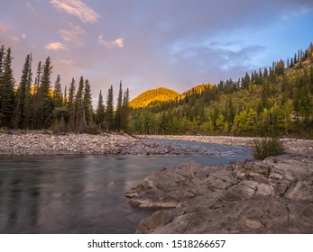 Beautiful Elbow River In Kananaskis Country.