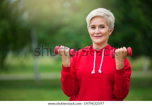 Beautiful Elderly Woman Short Haircut Goes Stock Photo Edit Now