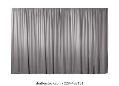 Beautiful elegant window curtains isolated on white