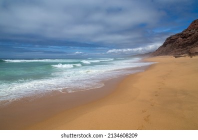 Beautiful empty beach in Alentejo, Portugal - Shutterstock ID 2134608209