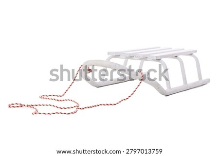 Beautiful empty sled isolated on white background