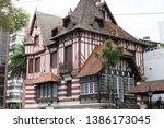 Beautiful european style building resembling an old castle called Villa Normandy