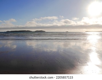 Beautiful Evening Scene, Empty Beach, Stunning Sky, Essaouira, Morocco