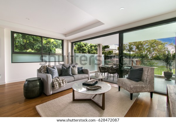 Beautiful Expensive Living Room Exquisite Furniture Stock Photo