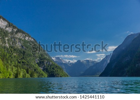 Similar – Image, Stock Photo Panorama over Lake Hallstatt