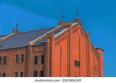 Beautiful exterior building and architecture of brick warehouse in yokohama city japan - Powered by Shutterstock