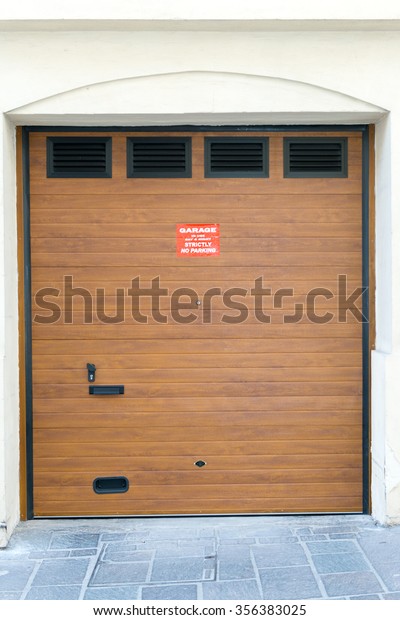 Beautiful Exterior Garage Door Architecture Made Stock Photo Edit