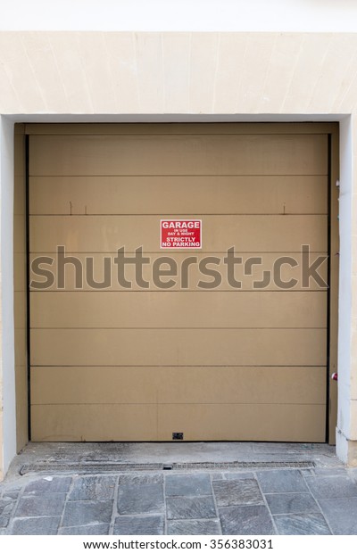 Beautiful Exterior Garage Door Architecture Made Stock Photo Edit