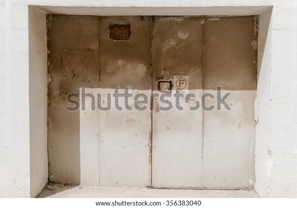 Beautiful Exterior Garage Door Architecture Made Stock Photo Edit