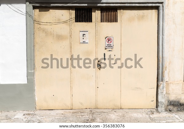 Beautiful Exterior Garage Door Architecture Made Stock Photo Edit