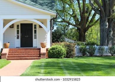 Beautiful Exterior House In Rural Suburban Neighborhood. North Carolina, South Carolina, Architecture