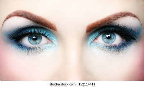 Beautiful Eye Makeup Close Up