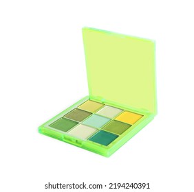 Beautiful Eyeshadow Palette Isolated On White. Makeup Product